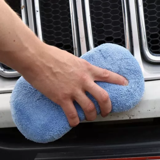 Éponge de lavage pour voiture double face en microfibre