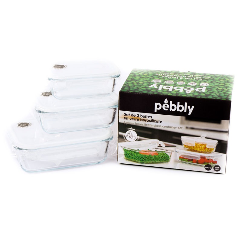 Ensemble De Récipients De Conservation Des Aliments Klip It | 2 L | Grandes Boîtes Alimentaires