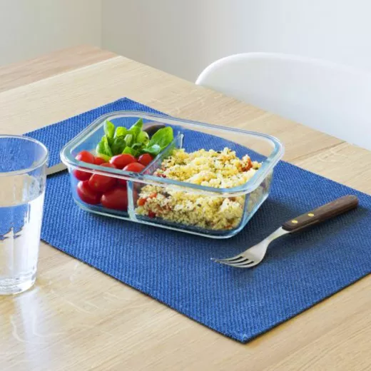 Tupperware Lot de 4 boîtes à déjeuner en plastique avec 3 compartiments,  durables, réutilisables, sans BPA, passent au congélateur et au  lave-vaisselle : : Maison