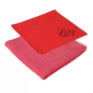 Chiffon de nettoyage, Microfibre Rouge - Paquet de 12 - ABC Distribution