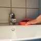 Eponge salle de bain grattante sans griffes