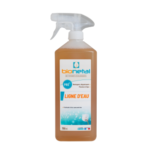Produit nettoyant écologique pour ligne d’eau de piscine en spray ou en bidon