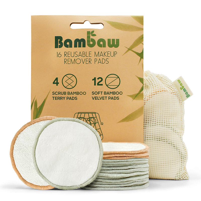 Lingettes démaquillantes lavables en fibres de bambou