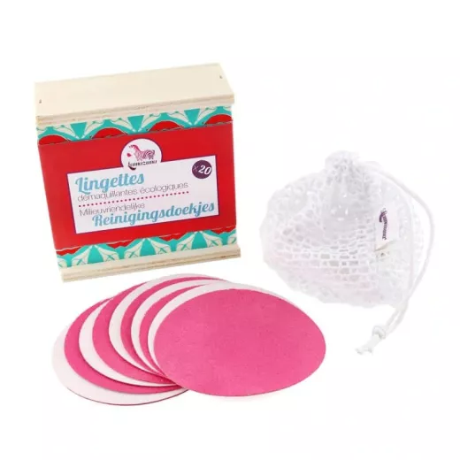 Lingettes démaquillantes en microfibre réutilisables Lamazuna