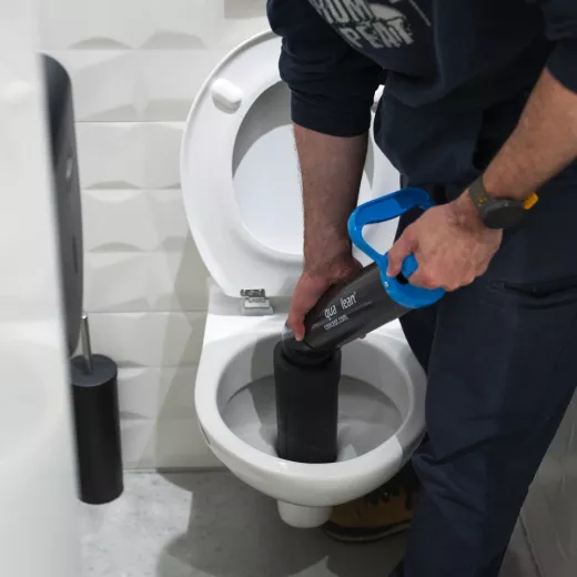 Cloche d'aspiration déboucheur pompe de nettoyage haute pression robinet WC  avec 2 pompes aspirantes à vide nettoyeur haute pression pour cuisine,  toilettes, bain, douches, lavabos, longueur 450 mm