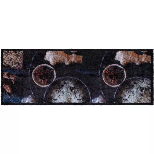 Tapis absorbant et décoratif en microfibres pour cuisine