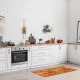 Tapis absorbant et décoratif en microfibres pour cuisine