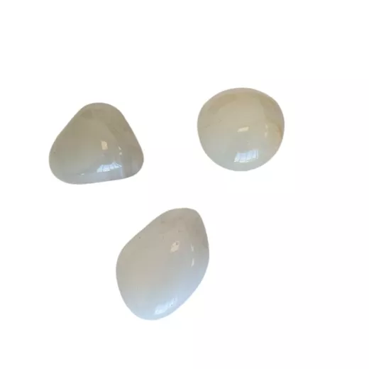 Pierre roulée de lithothérapie Agate blanche Pierre roulée de lithothérapie Agate blanche