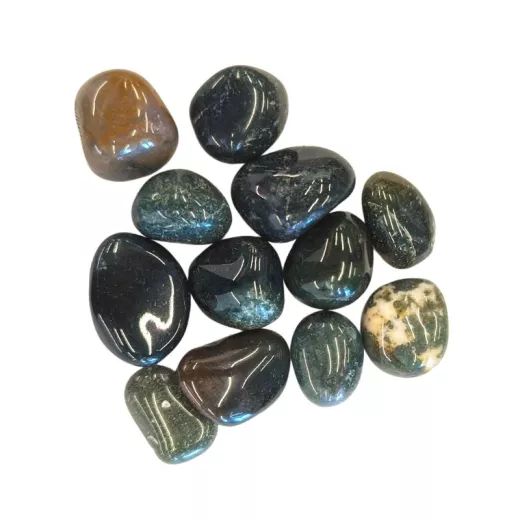 Pierre roulée d’Agate mousse Pierre roulée d’Agate mousse