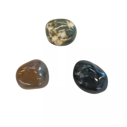 Pierre roulée d’Agate mousse Pierre roulée d’Agate mousse