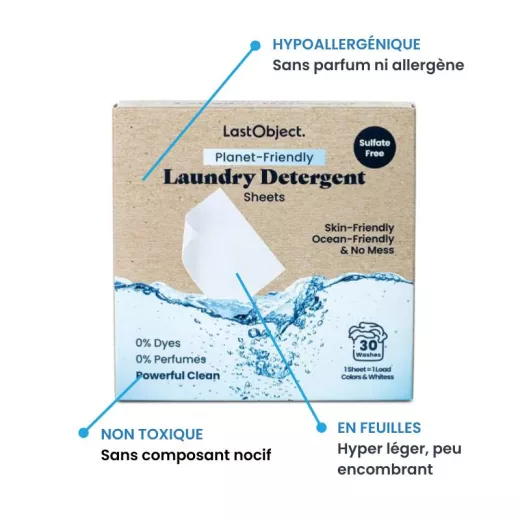 Moslate détergent à lessive, 90 lessive Naturelles Douces, Feuille  détergent écologique, Non Irritant, détachant efficacement, Bandes  détergent à