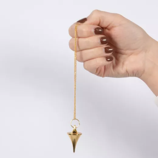 Pendule divinatoire de radiesthésie - Toupie dorée Pendule divinatoire de radiesthésie - Toupie dorée