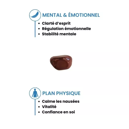 Pierre roulée Jaspe rouge