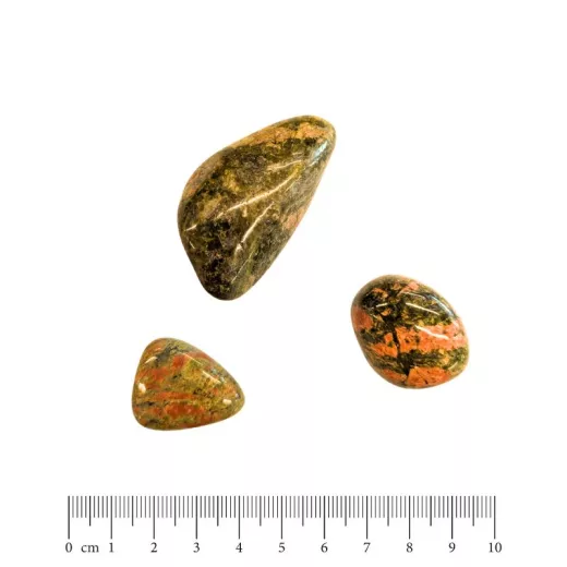 Pierre roulée de lithothérapie Unakite