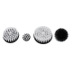 Lot de 4 Brosses Poils Durs Jaunes pour Visseuse