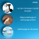 Lot de 4 Brosses Poils Durs Jaunes pour Visseuse