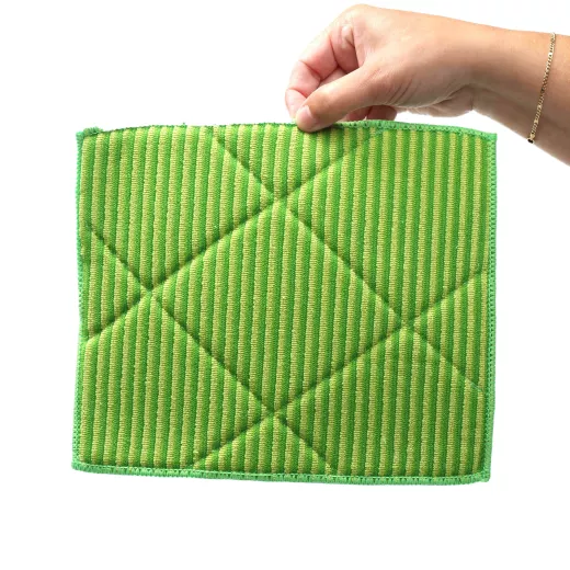 Lingette nettoyante rigide en microfibres de bambou double face Lingette nettoyante rigide en microfibres de bambou double face