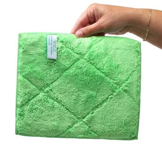 Lingette nettoyante rigide en microfibres de bambou double face Lingette nettoyante rigide en microfibres de bambou double face