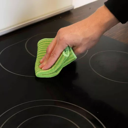 Lingette nettoyante rigide en microfibres de bambou double face Lingette nettoyante rigide en microfibres de bambou double face