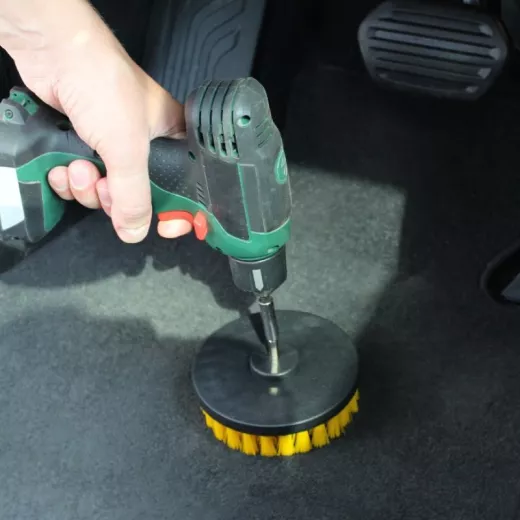 Lot de 4 Brosses Poils Durs Jaunes pour Visseuse Lot de 4 Brosses Poils Durs Jaunes pour Visseuse