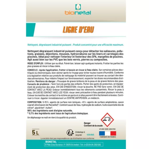 Produit nettoyant écologique pour ligne d’eau de piscine en spray ou en bidon Produit nettoyant écologique pour ligne d’eau de piscine en spray ou en bidon