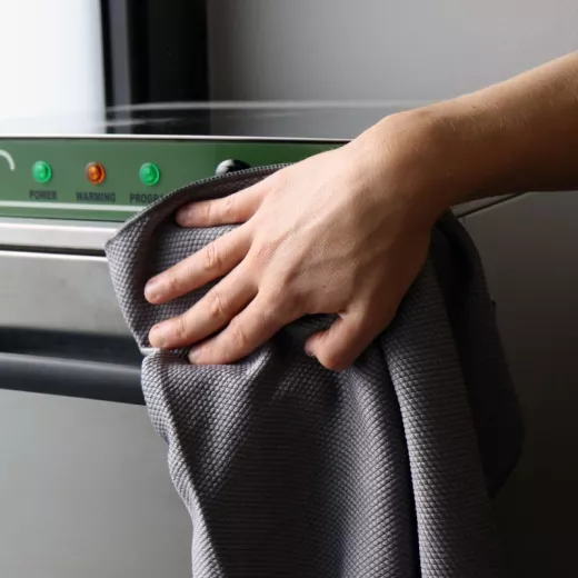 Torchon en microfibre métallique - Gris Torchon en microfibre métallique - Gris