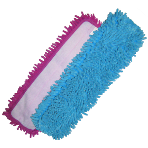 Mop à franges 2 en 1 pour sol en microfibres : nettoyage et anti-poussières  Bleu