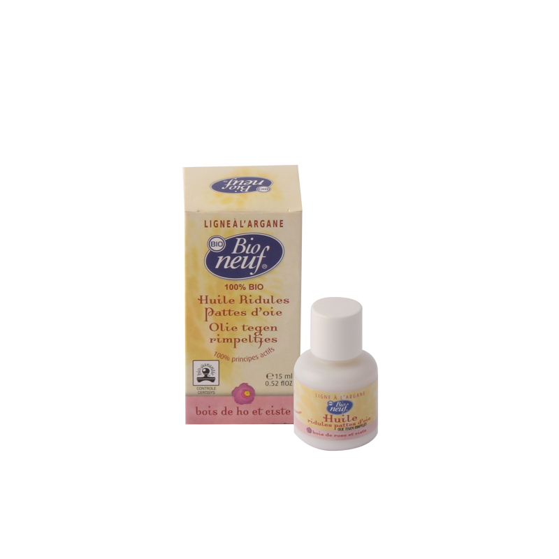 Huile ridules pattes d’oie de Bio neuf