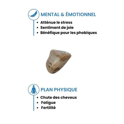 Pierre roulée d’Agate botswana