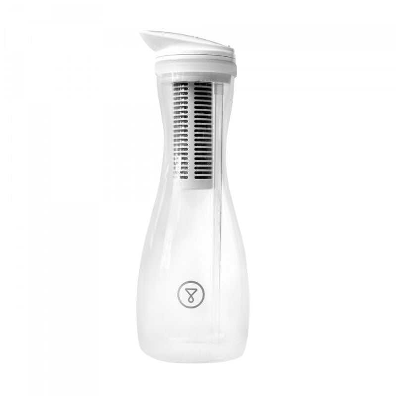 Carafe filtrante d’eau en verre au charbon actif