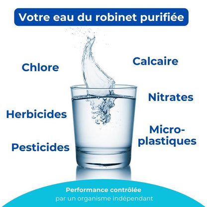 Carafe filtrante d’eau en verre au charbon actif