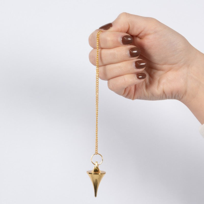 Pendule divinatoire de radiesthésie - Toupie dorée