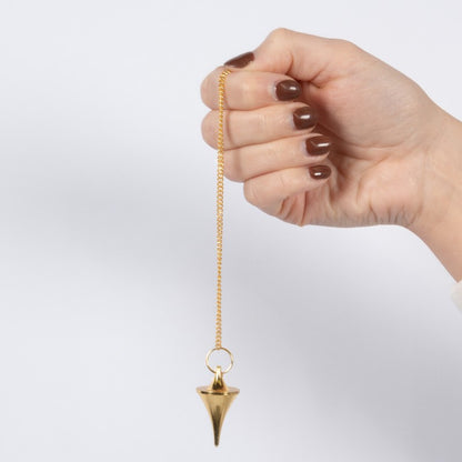 Pendule divinatoire de radiesthésie - Toupie dorée