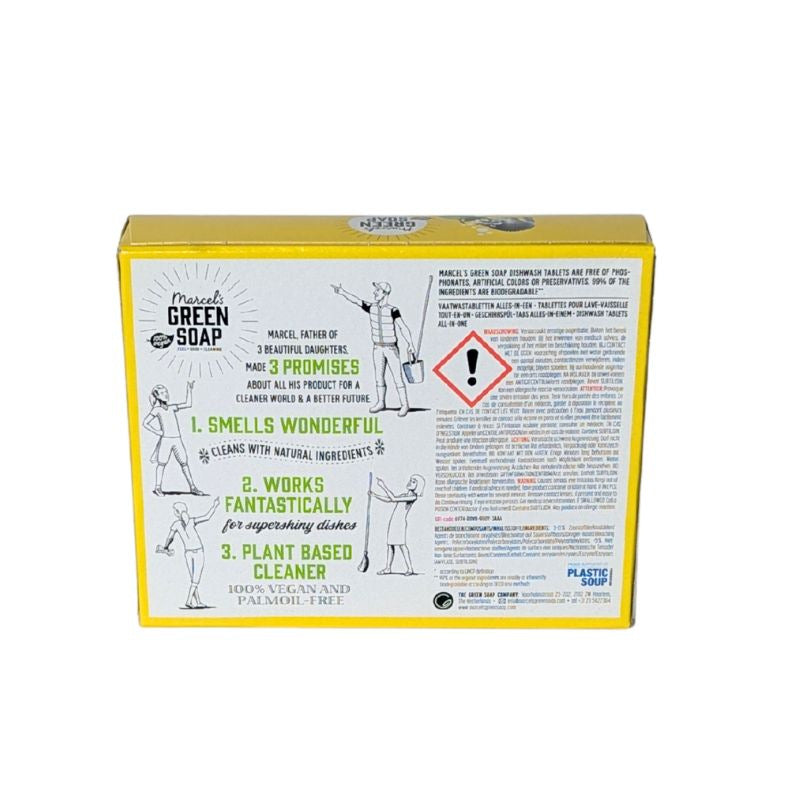 Pack de 24 tablettes lave-vaisselle écologiques Marcel’s Green Soap parfumées