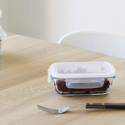 Lot de 3 boîtes/plats en verre rectangulaires pour conservation ou cuisson