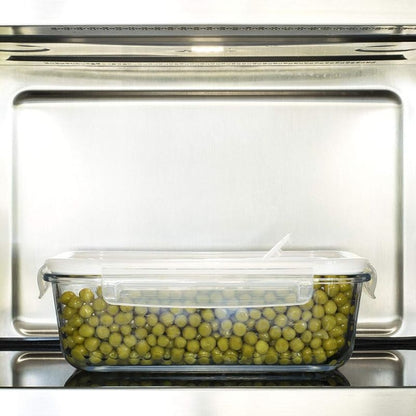 Lot de 3 boîtes/plats en verre rectangulaires pour conservation ou cuisson