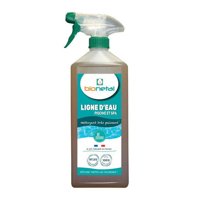 Produit nettoyant écologique pour ligne d’eau de piscine en spray ou en bidon
