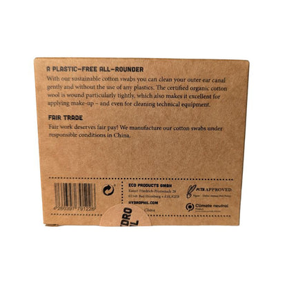 Cotons tiges en bambou sans plastique de Hydrophil