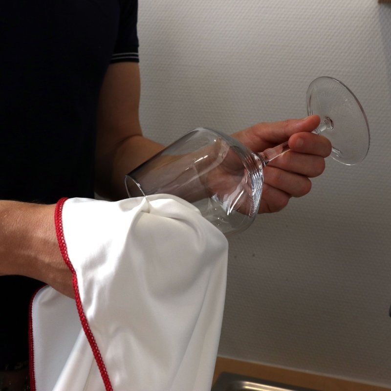 Essuie-verre Toucher Soie Aqua Clean Concept - Blanc