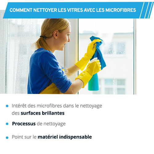 Comment nettoyer des vitres avec une chiffonnette en microfibre ?