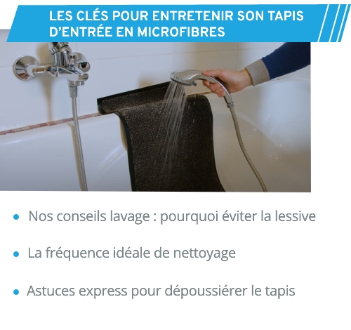 Comment nettoyer son paillasson/tapis d'entrée en microfibres ?