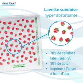 Composition de la lavette suédoise Aqua Clean Concept