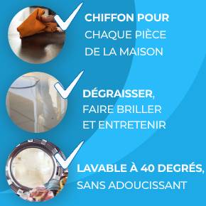 kit de 3 microfibres pour la maison