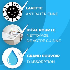 Lavette multi-usage en microfibre de bambou