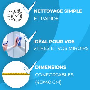 Microfibre double face pour vitres