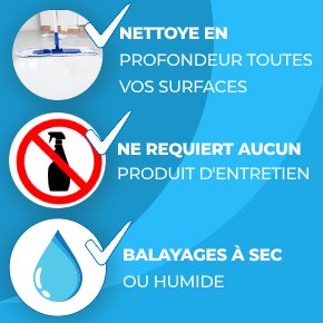 Mop grattant en microfibres