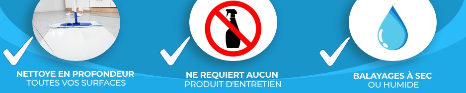 Mop grattant en microfibres