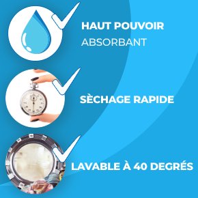 Serviette microfibre pour animaux de compagnie