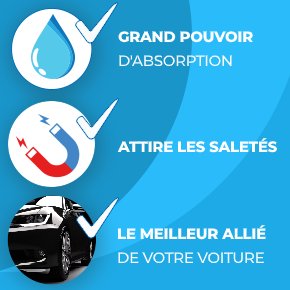 Serviette microfibre pour séchage de la voiture