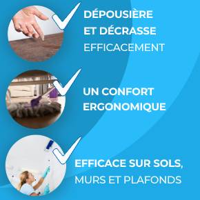 Balais + serpillière en microfibre 